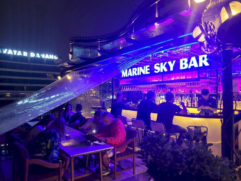 With panoramic ocean views and a sleek ambiance, Marine Sky Bar takes nightlife to new heights 